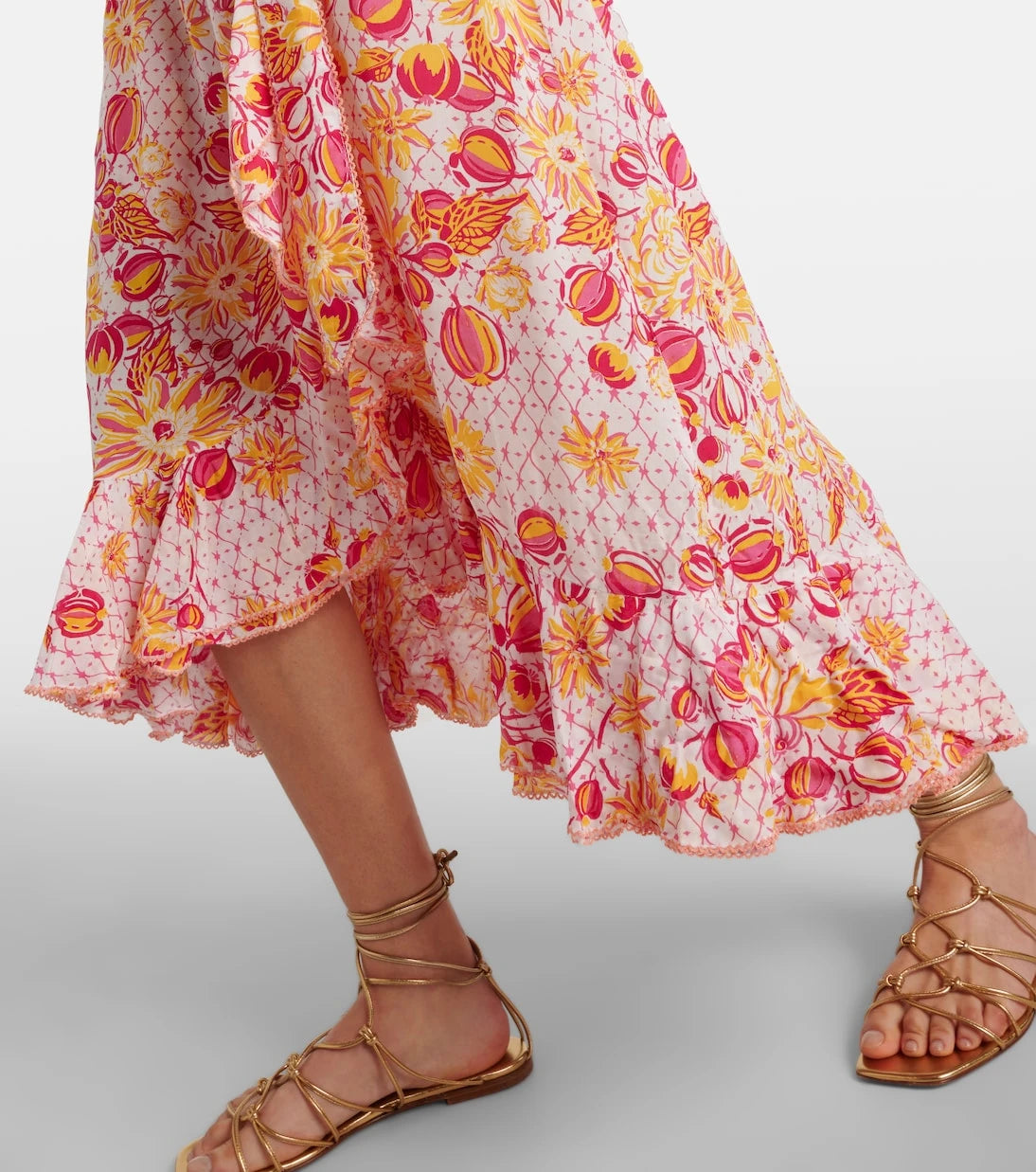 Poupette St Barth - Aude ruffled floral wrap dress
