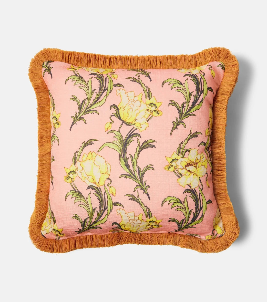 La DoubleJ - Nymph Bloom floral fringed cushion