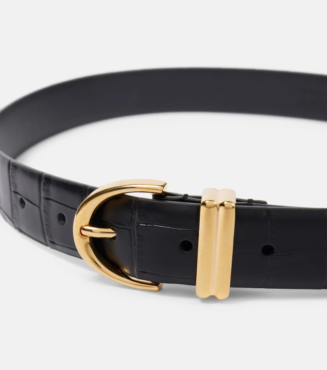 Khaite - Bambi croc-effect leather belt