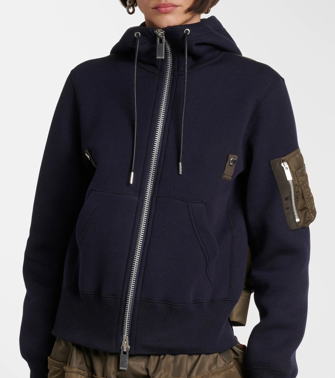 Sacai - Paneled hoodie