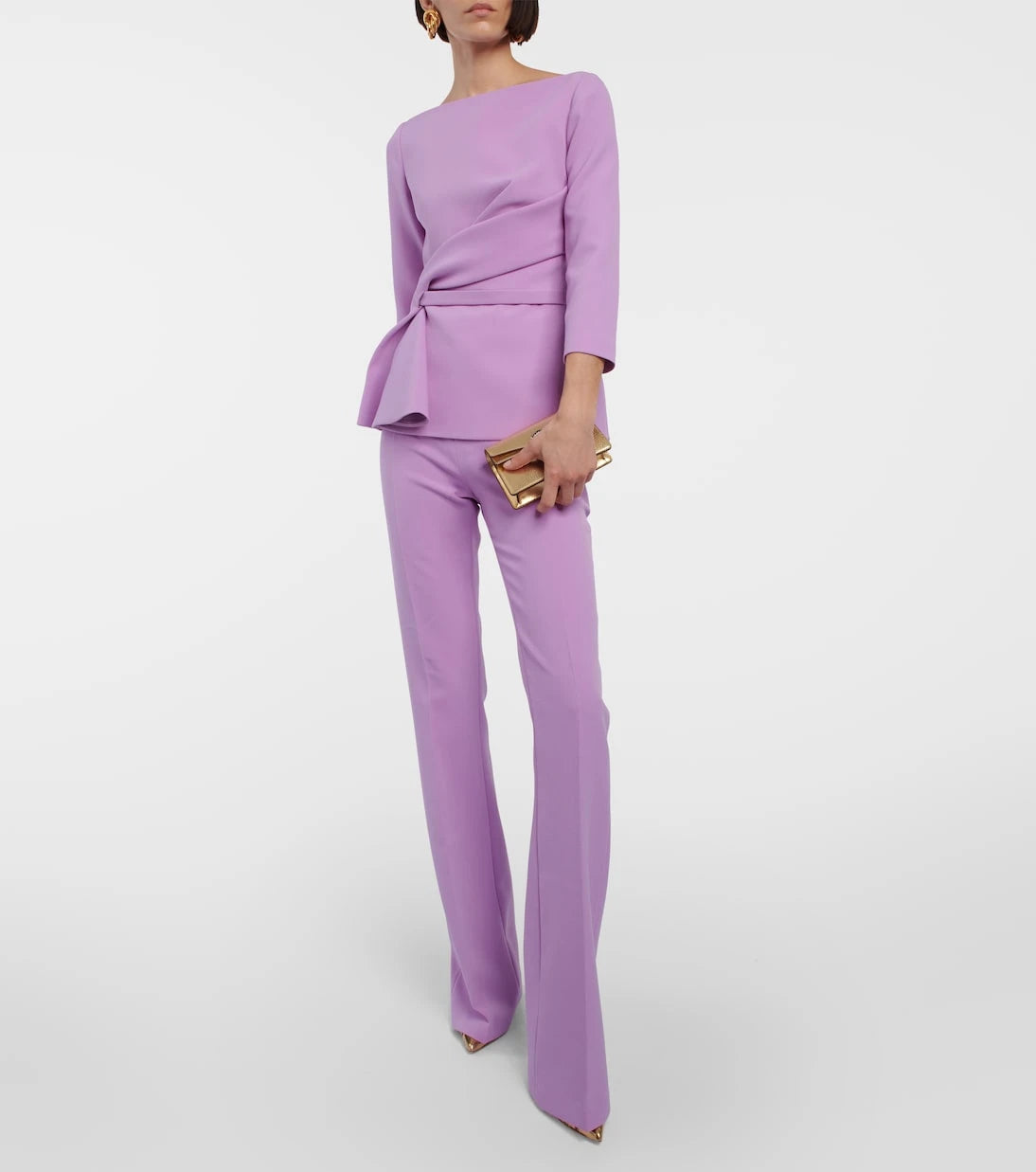 Safiyaa - Alexa high-rise flared crêpe pants