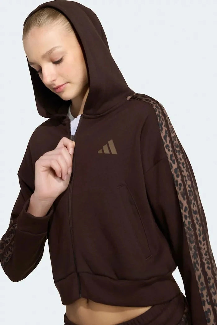 adidas çocuk pamuklu fermuarlı sweatshirt