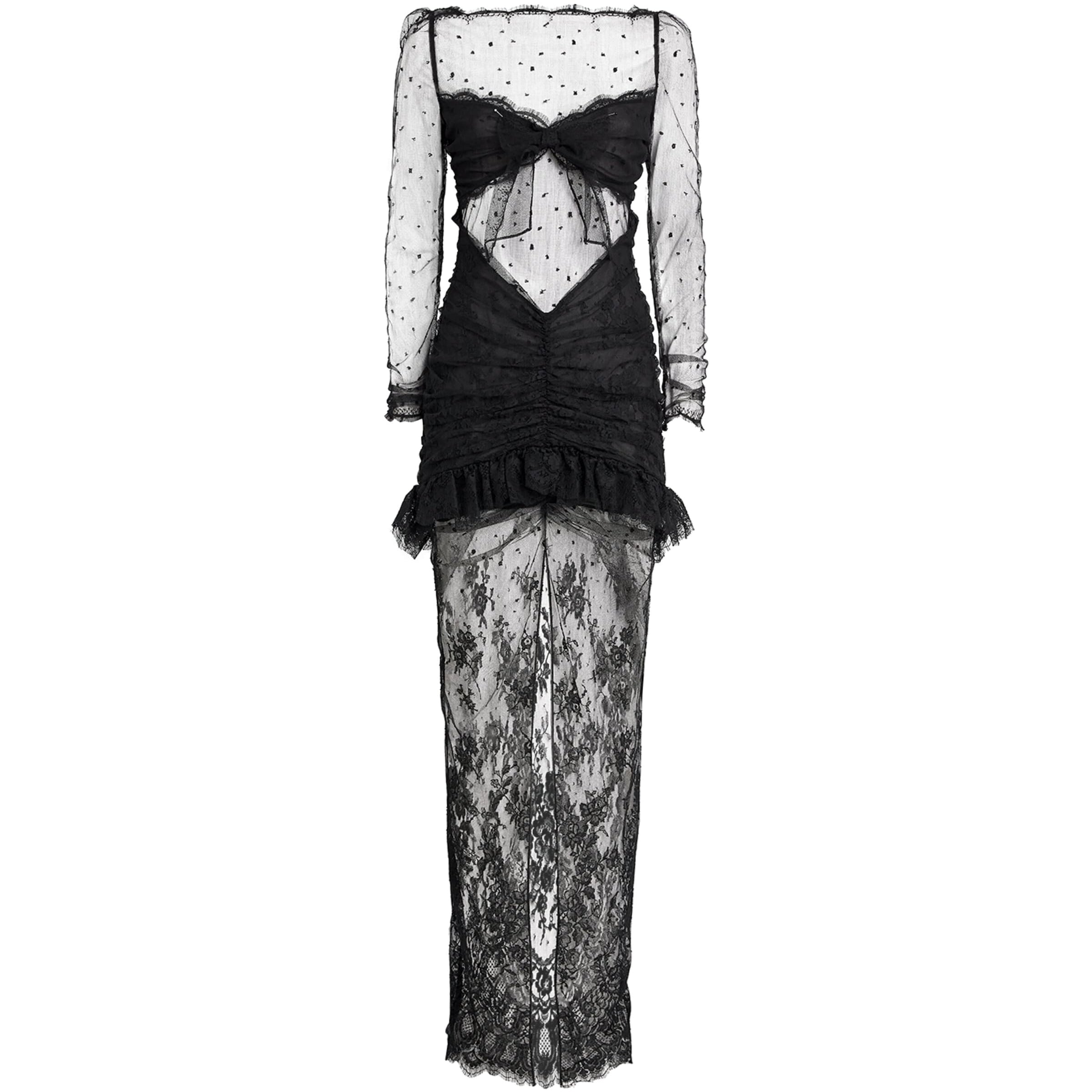 Sheer Lace Maxi Dress