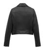 Saint Laurent Black Leather Cropped Jacket