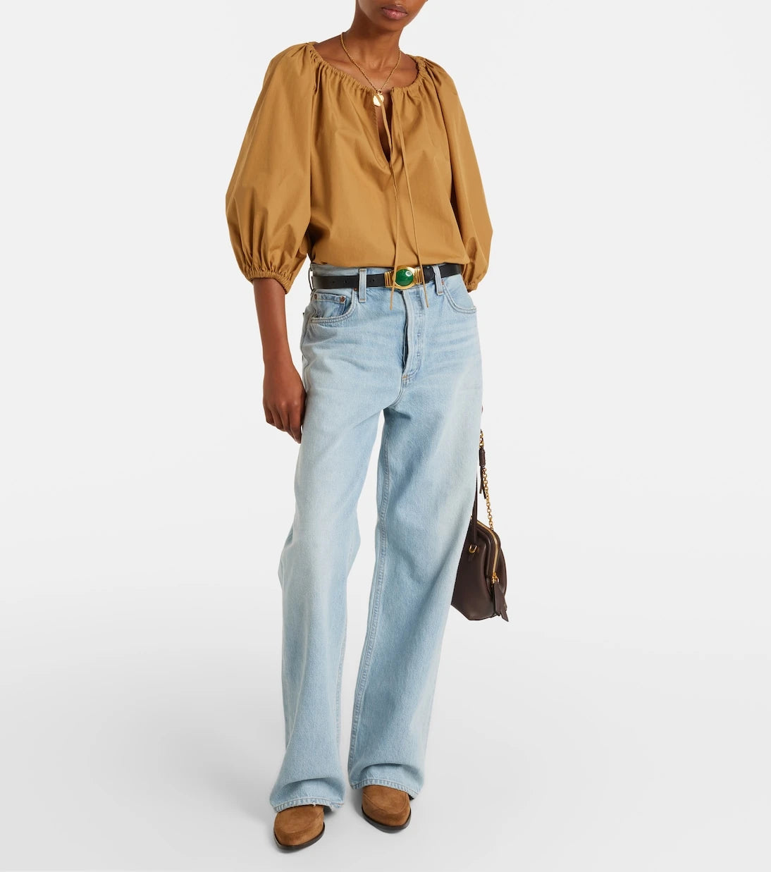 Polo Ralph Lauren - Gathered cotton poplin blouse