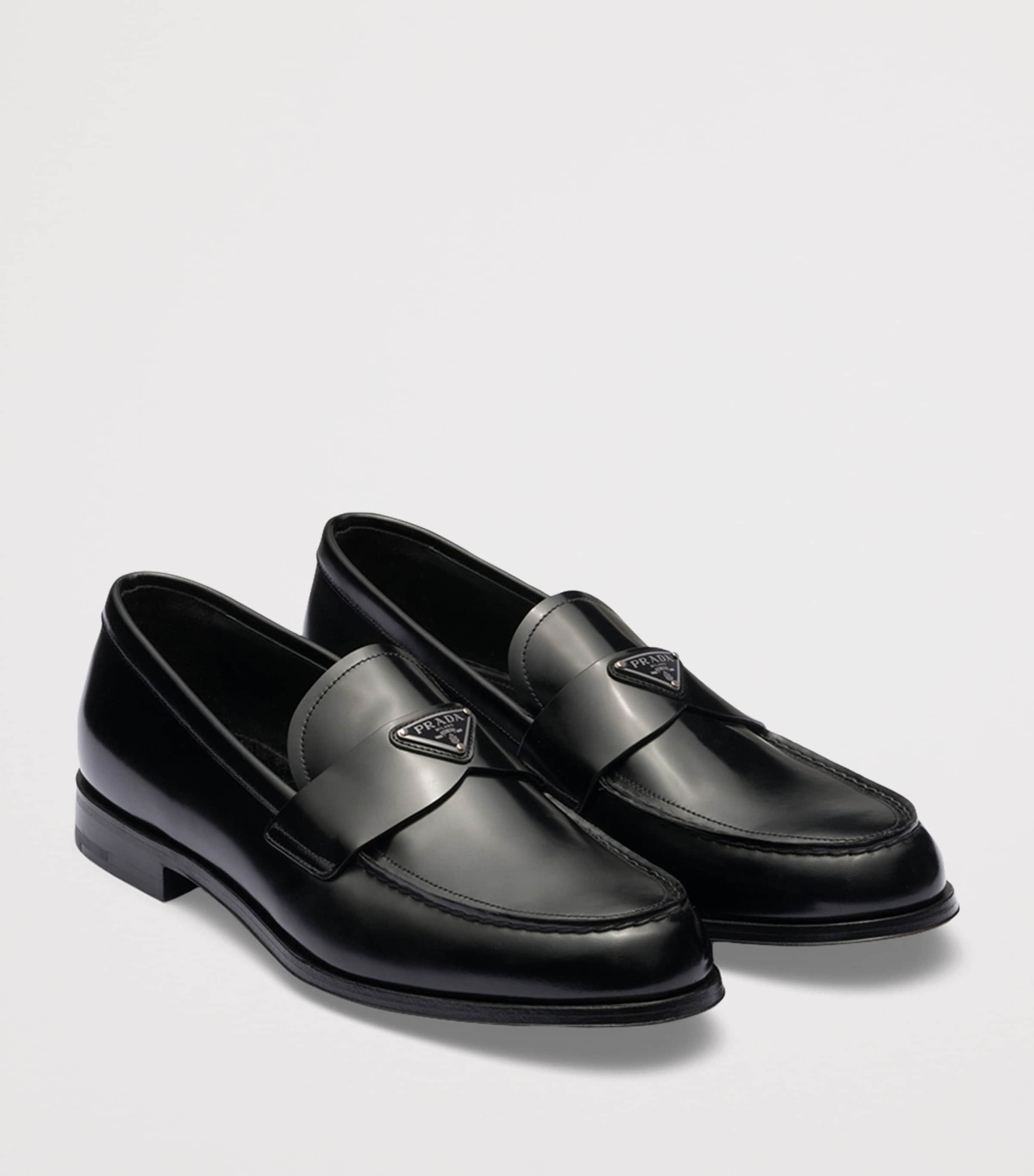 Brushed Leather Loafers