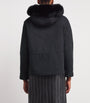 Yves Salomon Black Waterproof Fur-Trim Parka Coat