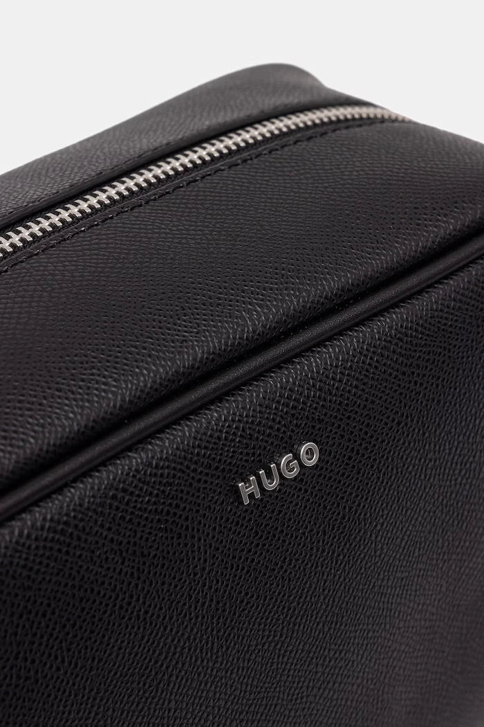 HUGO erkek suni deri seyahat kozmetik çantası GO-BAG WASHBAG