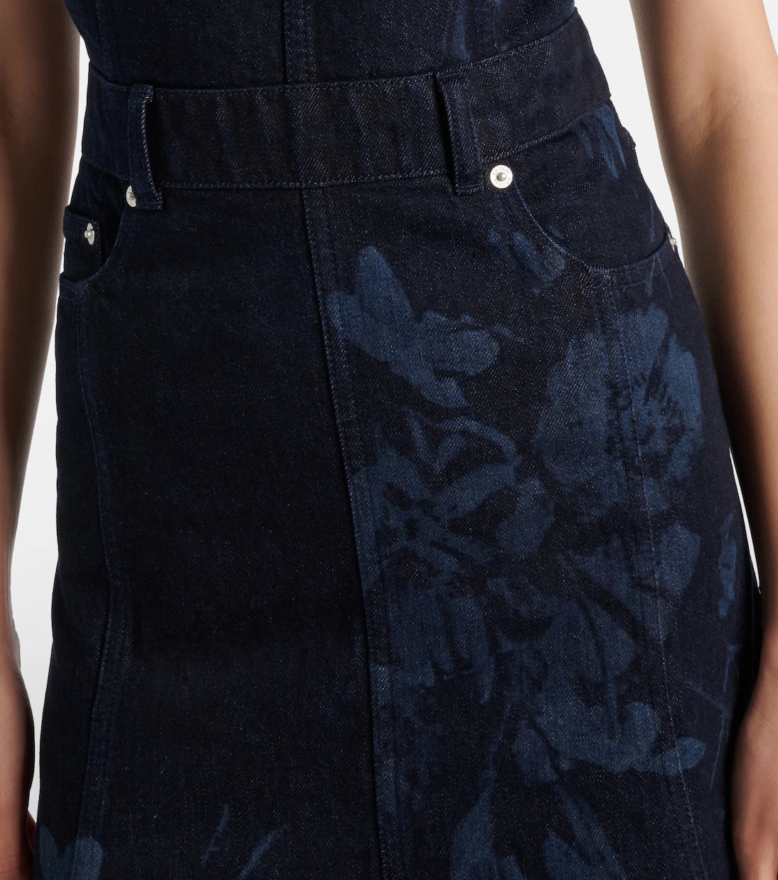 Erdem - Floral denim midi dress