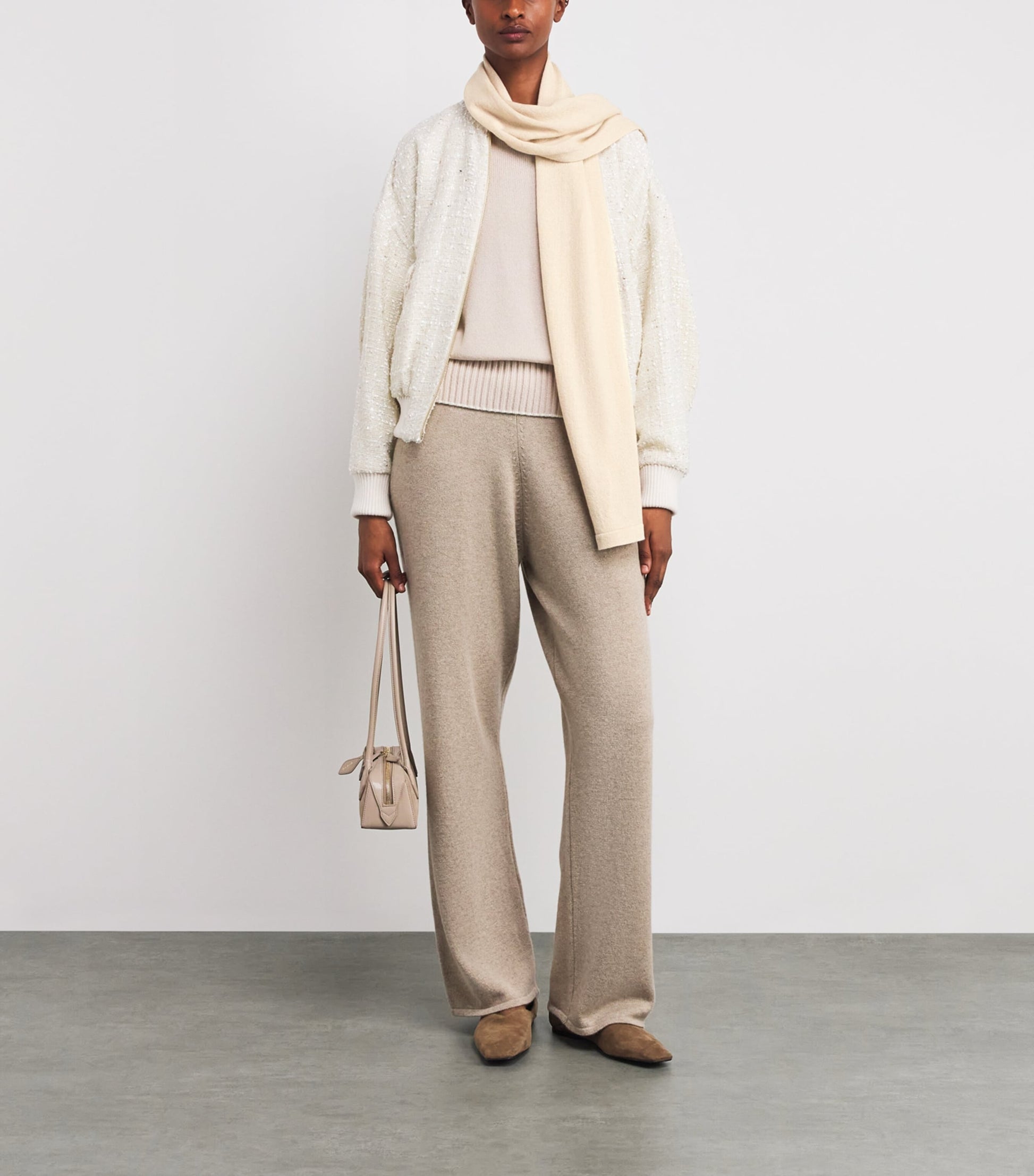 Eleventy Beige Cashmere Scarf