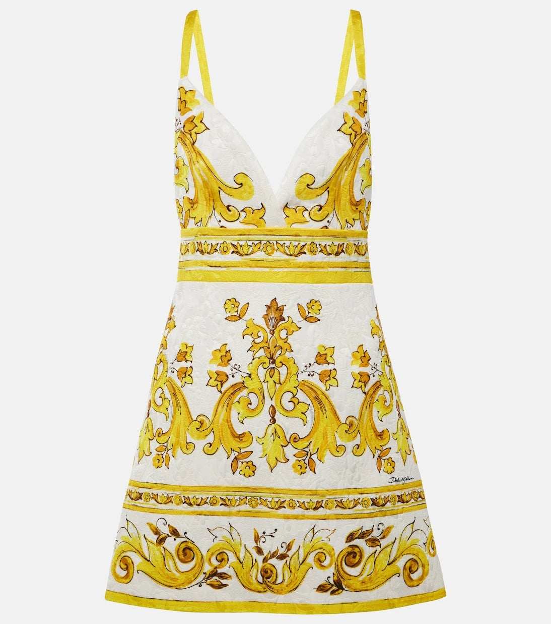 Dolce&Gabbana - Majolica cotton-blend brocade minidress