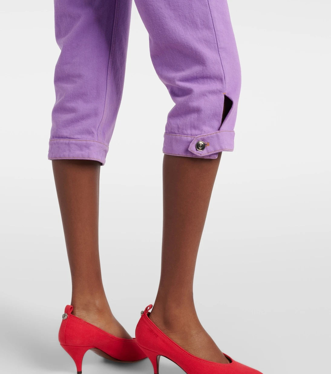 Versace - High-rise capri jeans