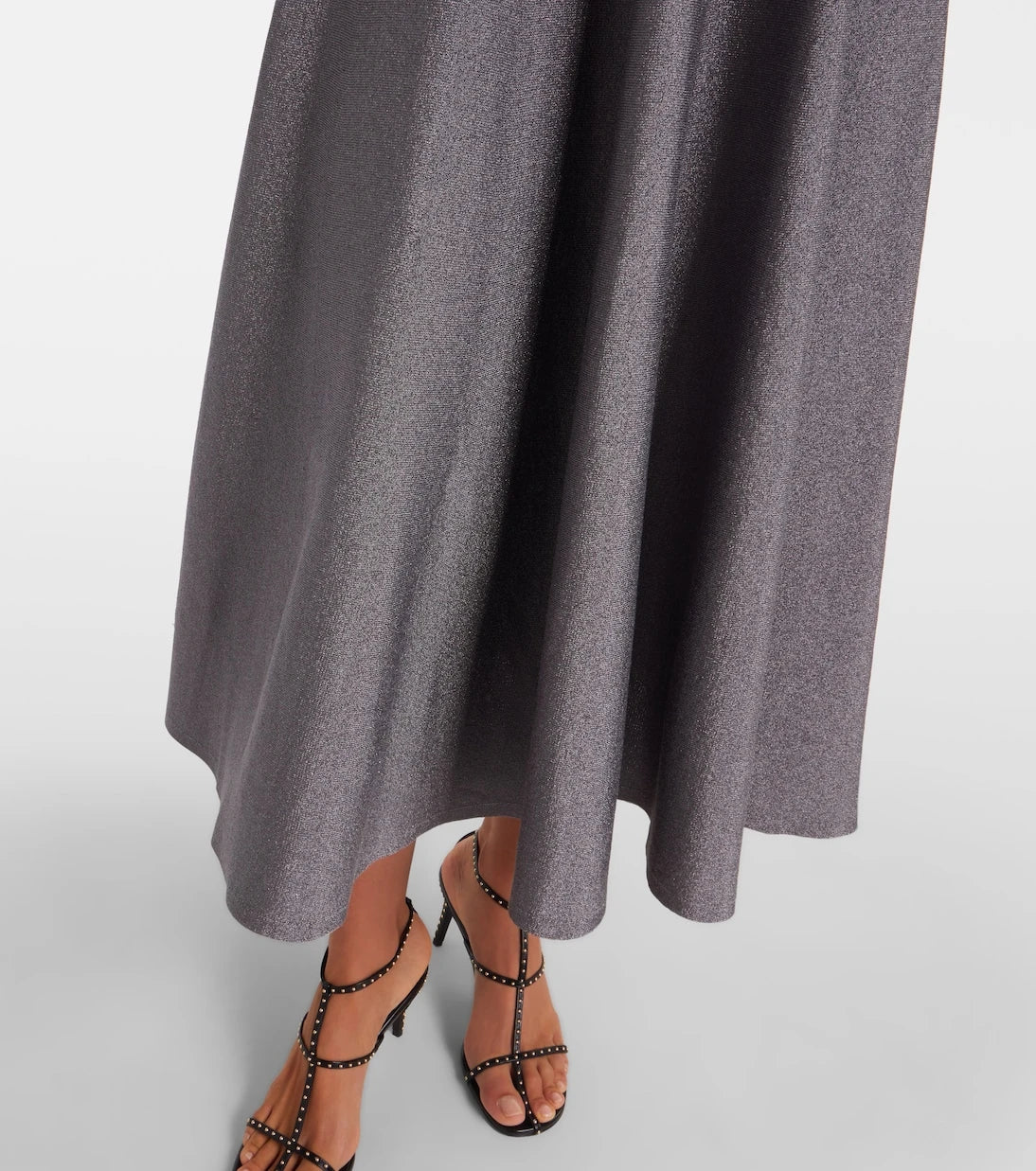 Khaite - Melina halterneck lamé maxi dress