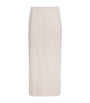 Stylein Ivory Linen-Blend Saronno Maxi Skirt