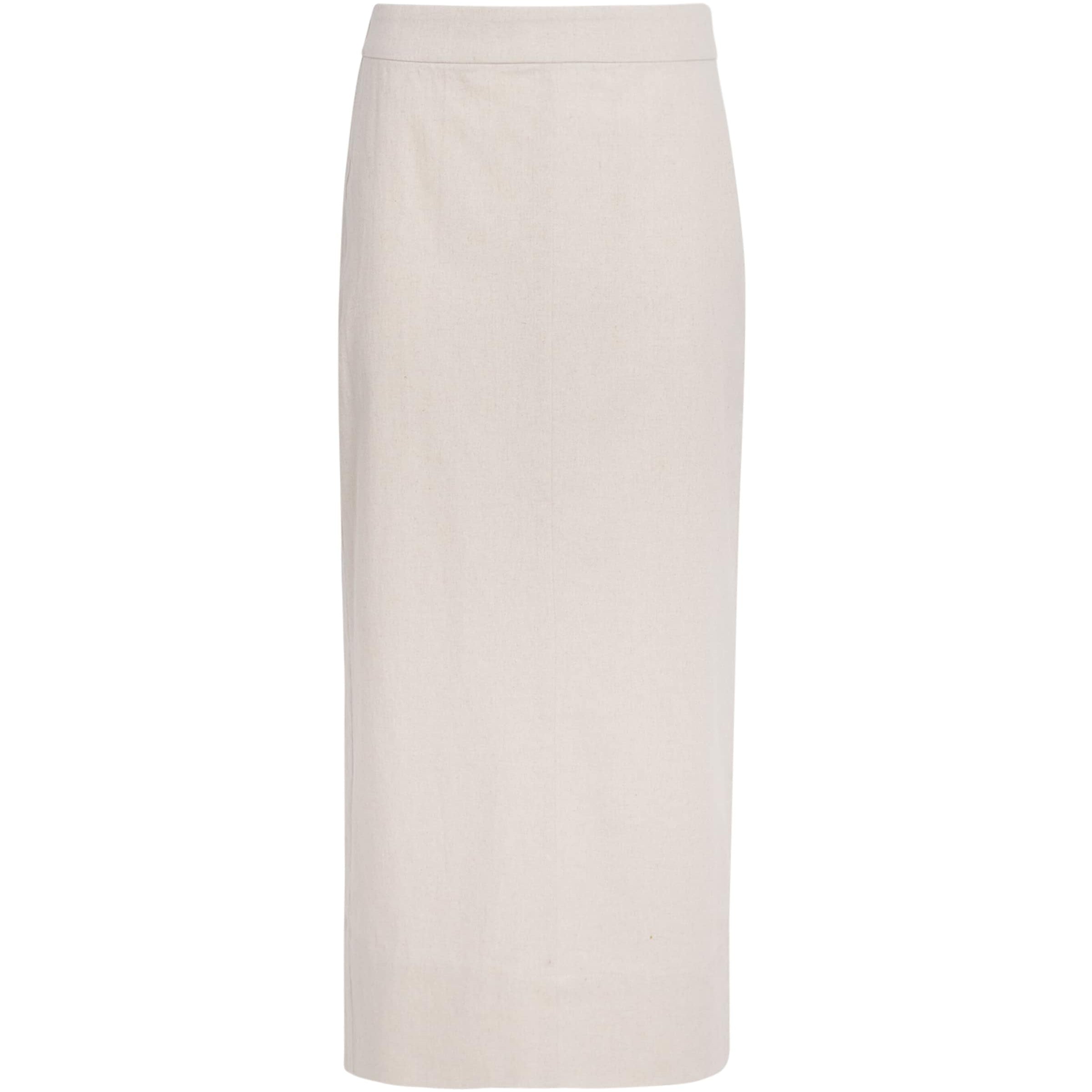 Stylein Ivory Linen-Blend Saronno Maxi Skirt