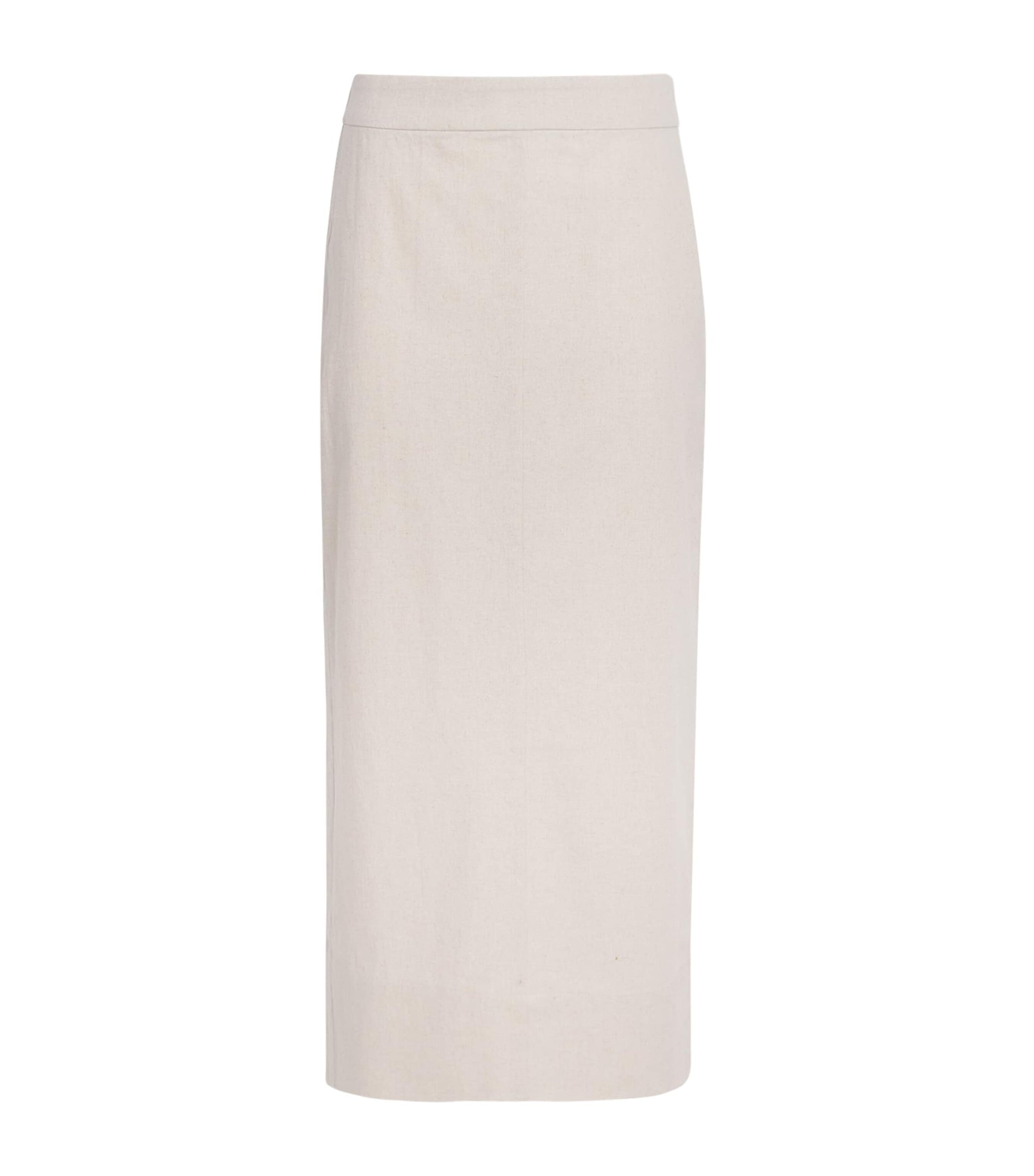 Stylein Ivory Linen-Blend Saronno Maxi Skirt