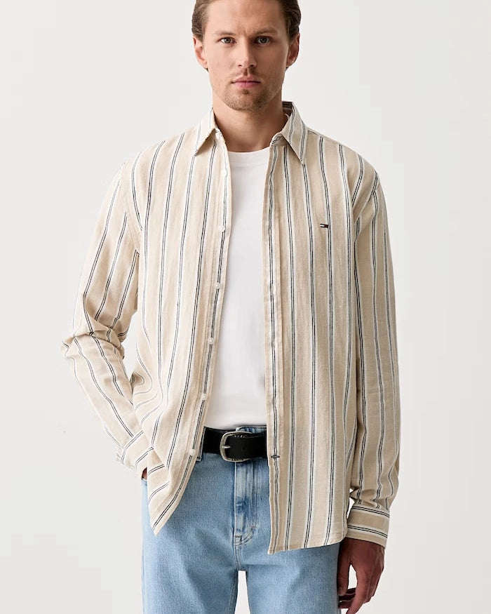 Tommy Jeans erkek keten gömlek
