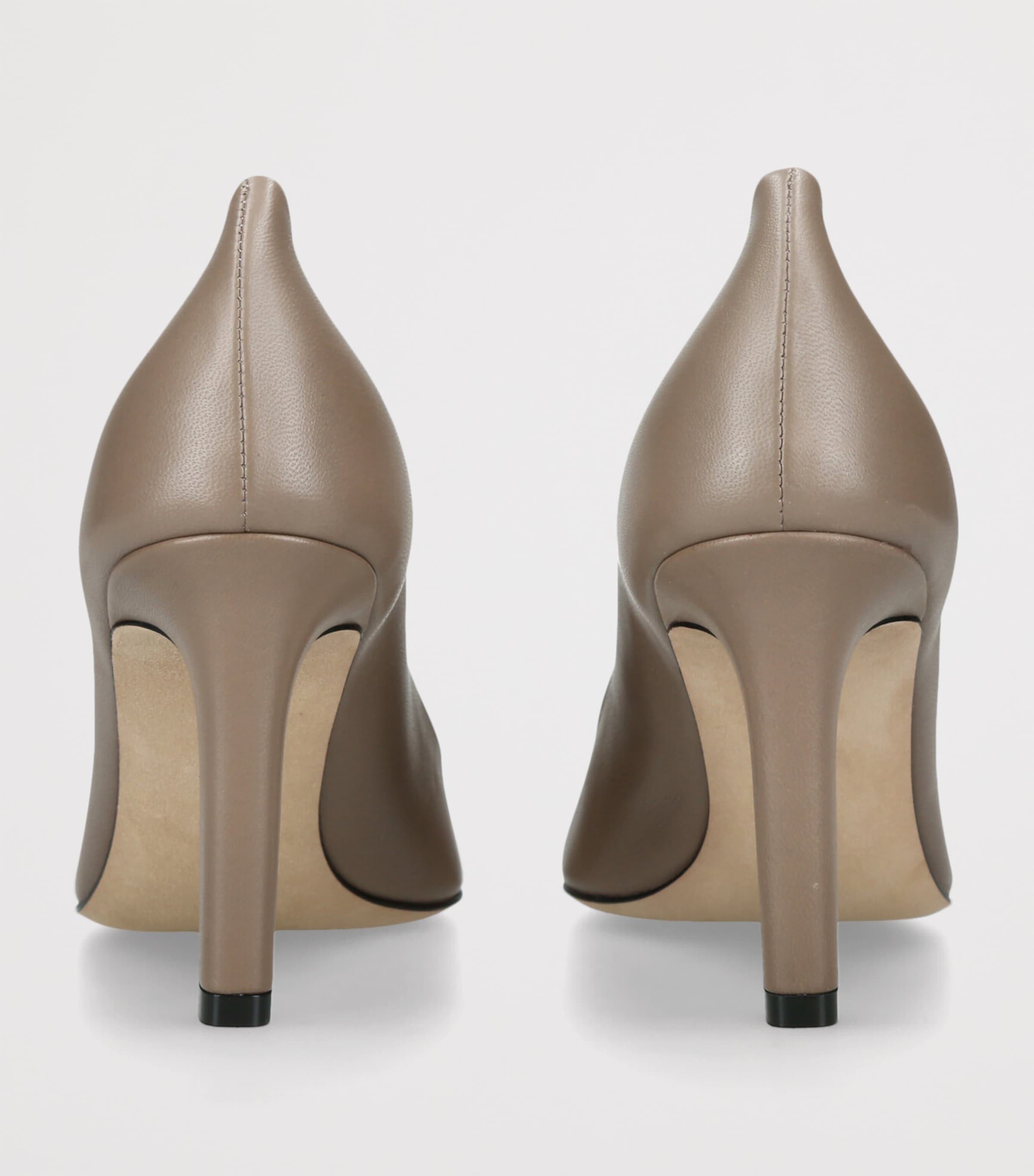 Beige Carla Leather Pumps 80