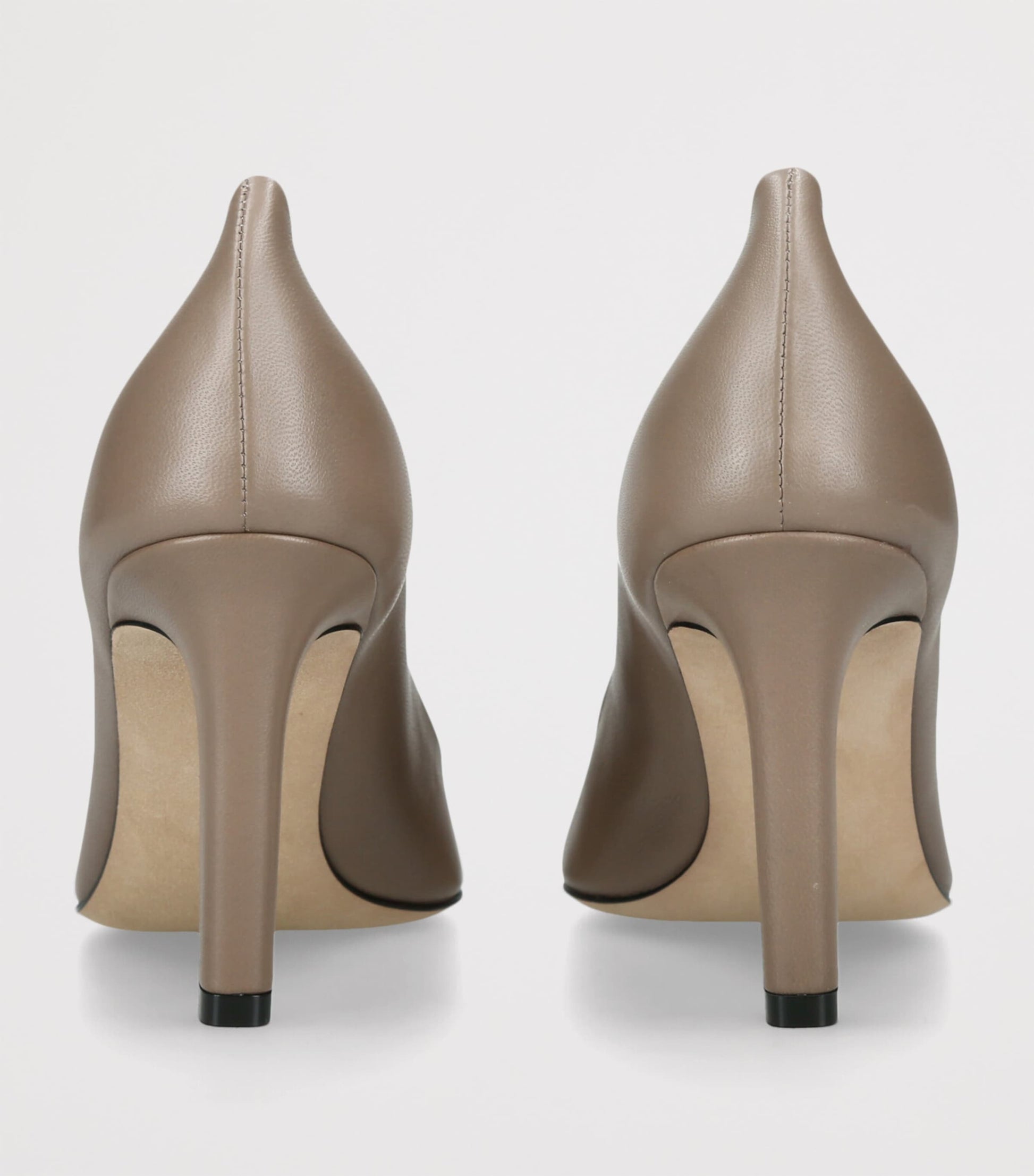 Beige Carla Leather Pumps 80