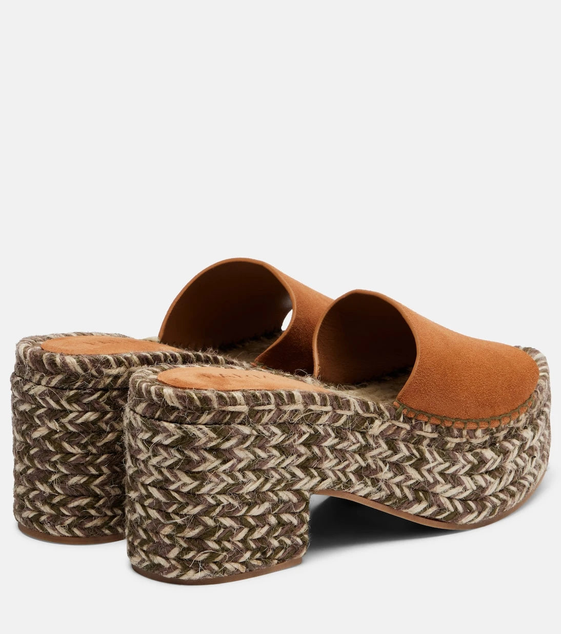 Farm Rio - Suede platform espadrille slides