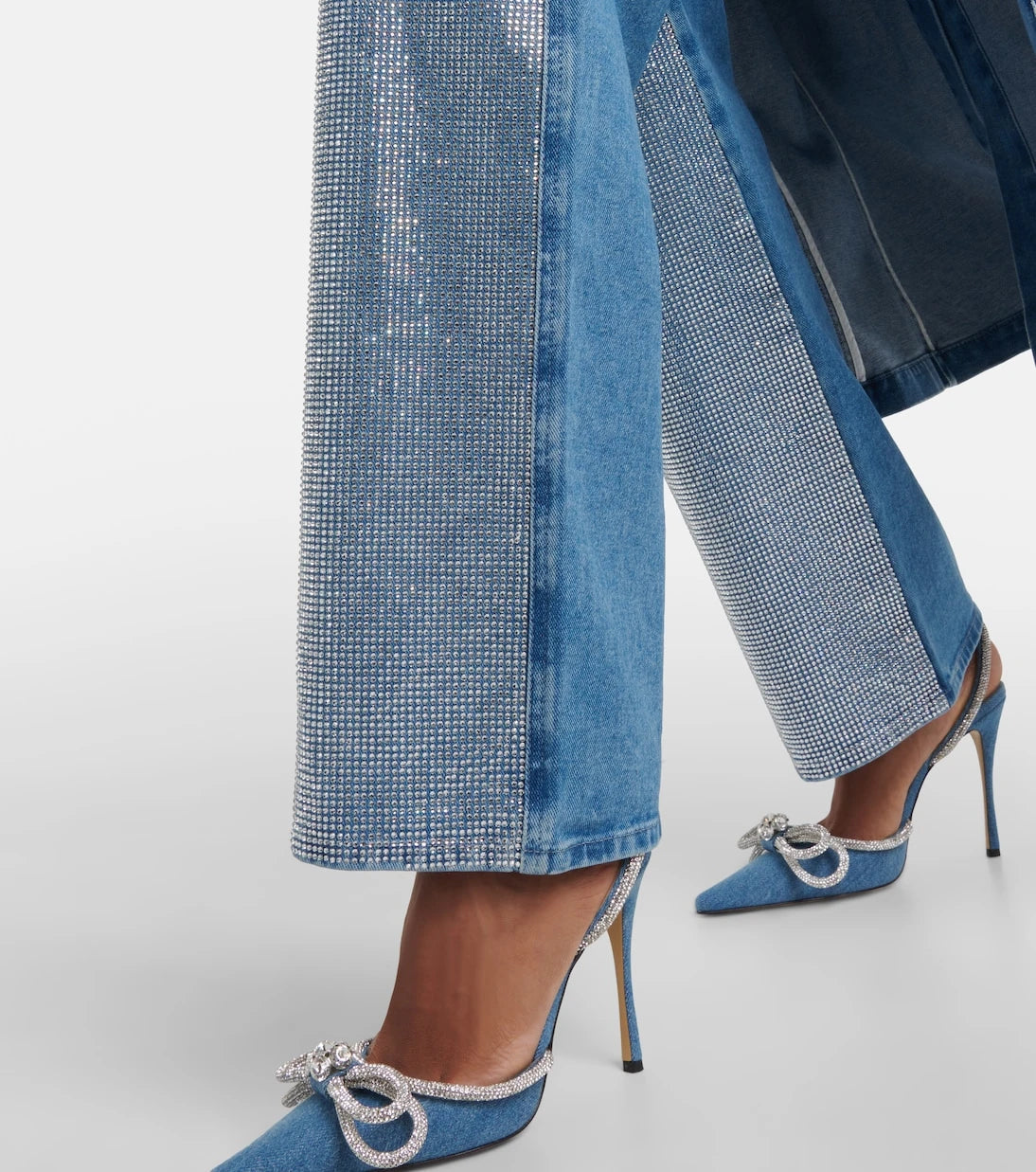 Giuseppe di Morabito - Embellished high-rise wide-leg jeans