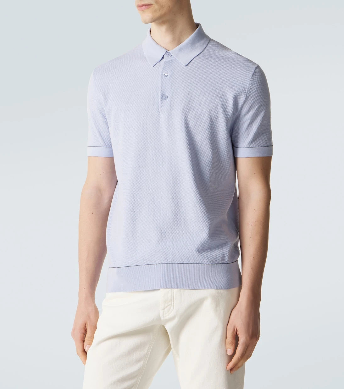Brioni - Cotton piqué polo shirt