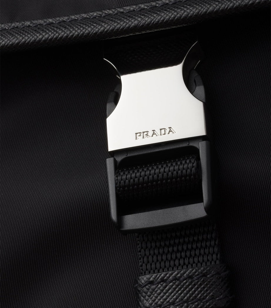 Prada Re-Nylon and Leather Messenger Bag