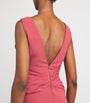Pink V-Neck Criss-Cross Gown