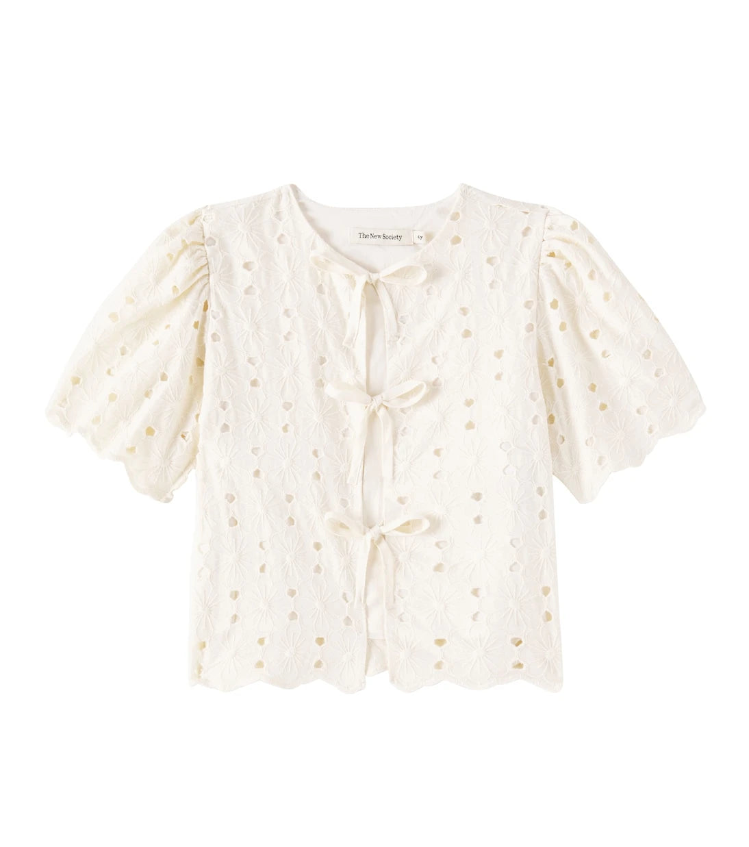 The New Society - Creta embroidered cotton-blend blouse