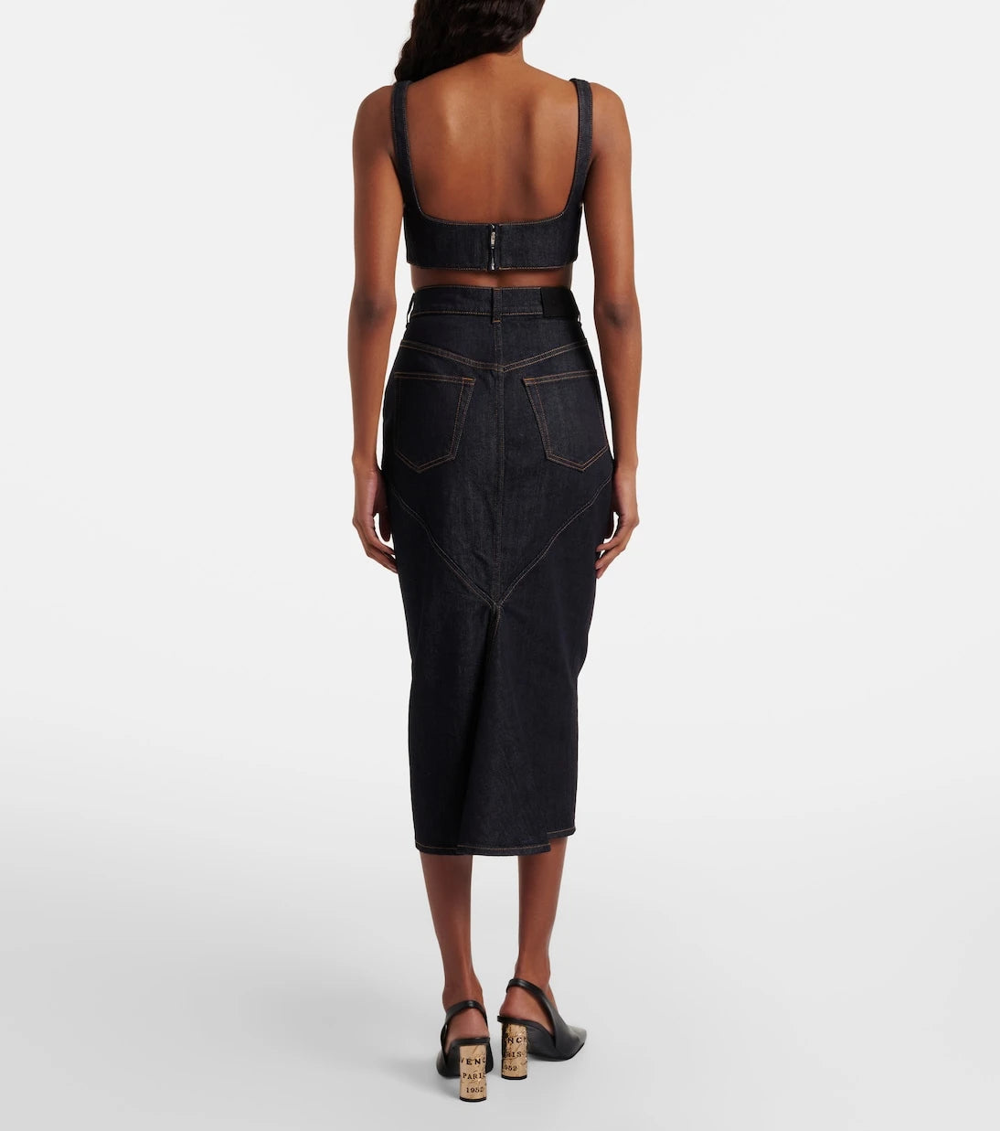 Givenchy - Denim midi skirt