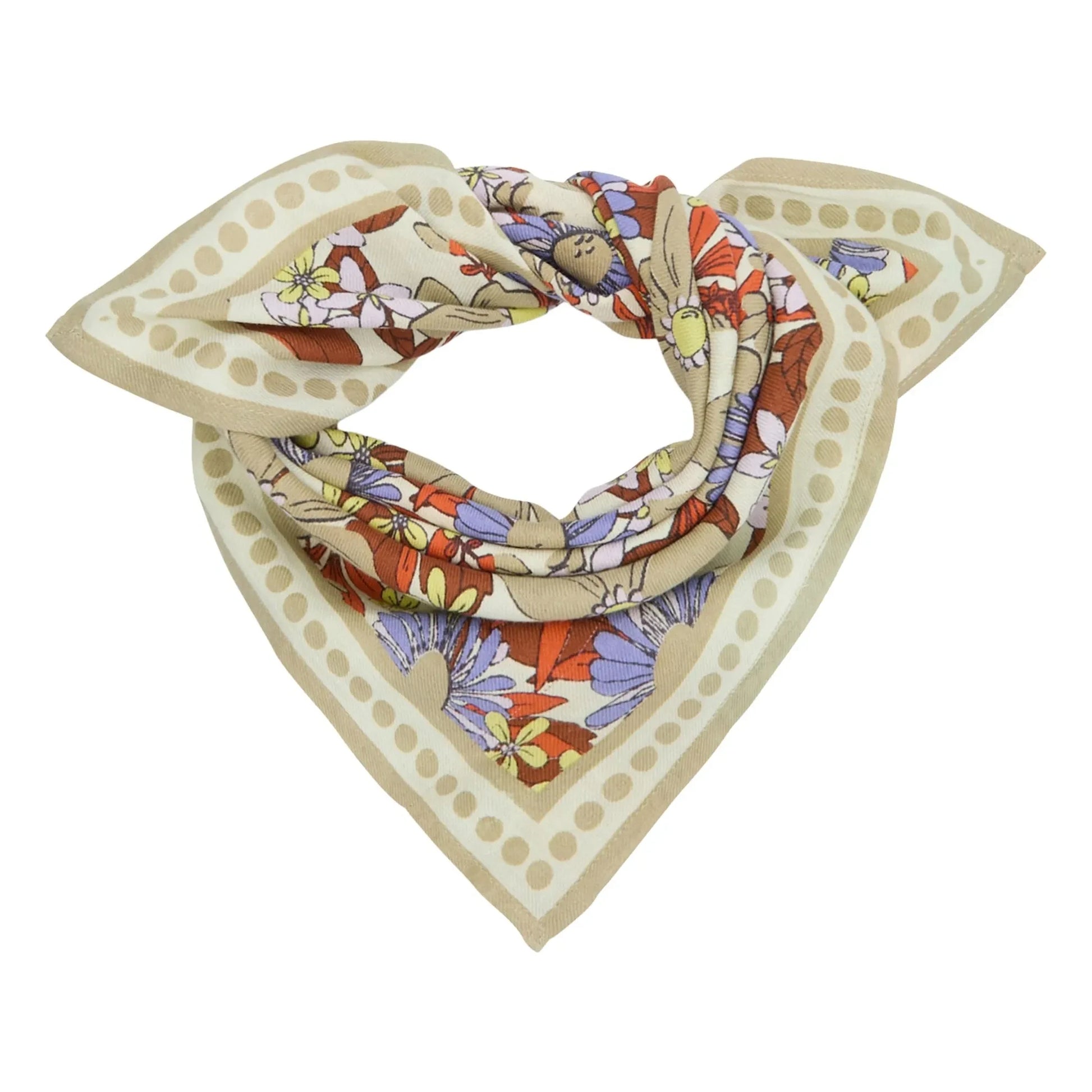 Apaches - Manika Fleuri Small Scarf  | Olive green