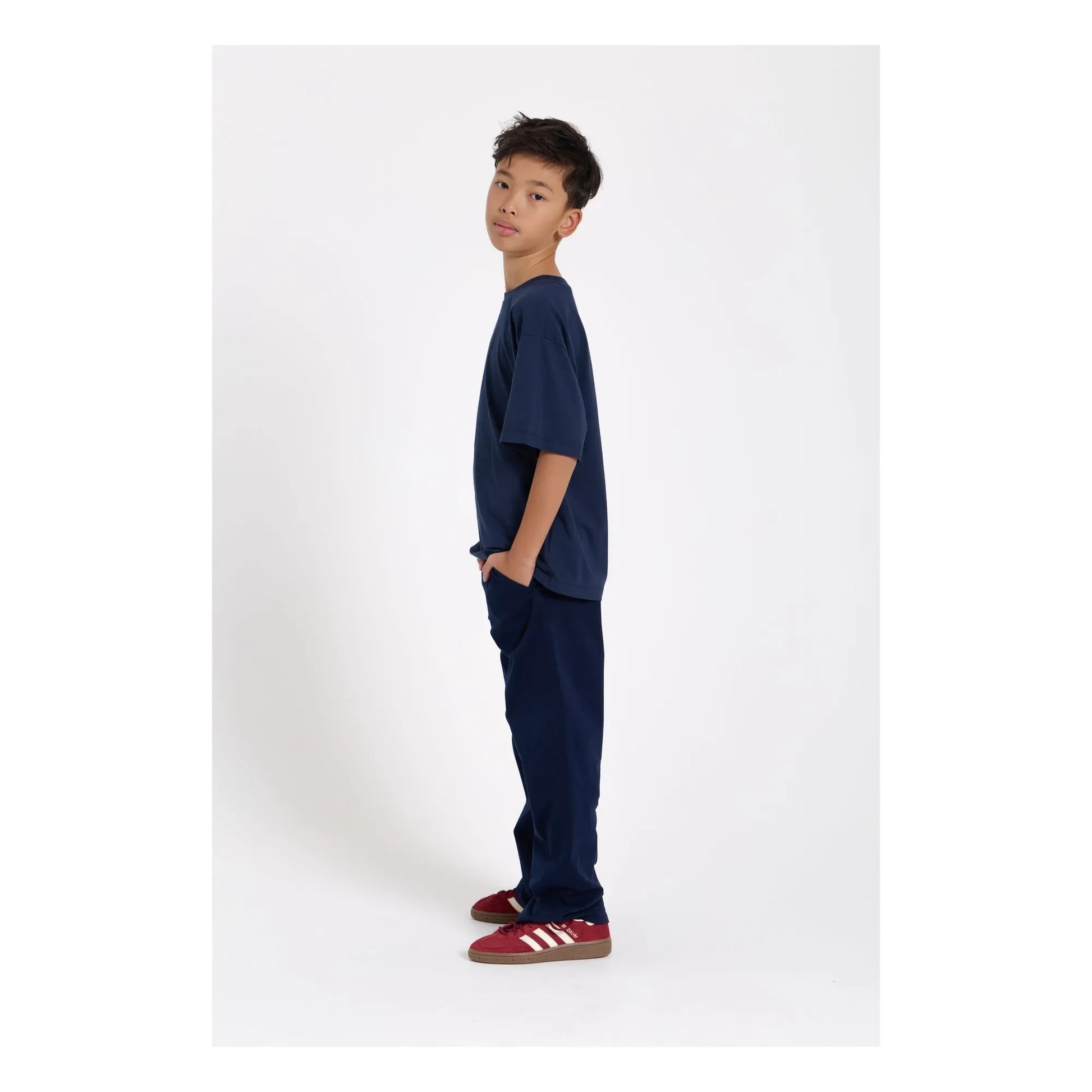 Smallable Kid - Nils Organic cotton T-shirt | Washed blue