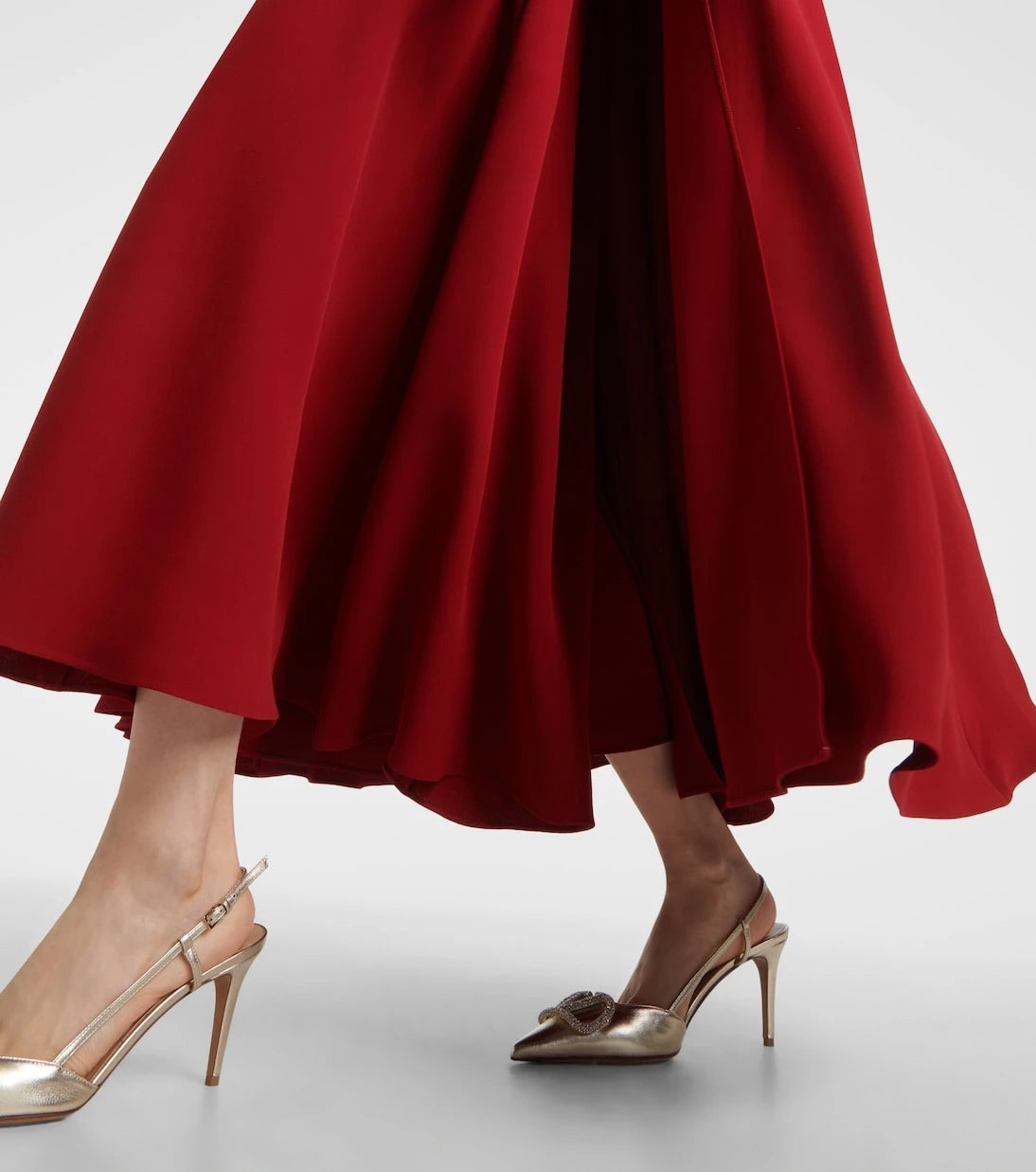 Valentino - Cady Couture caped silk gown