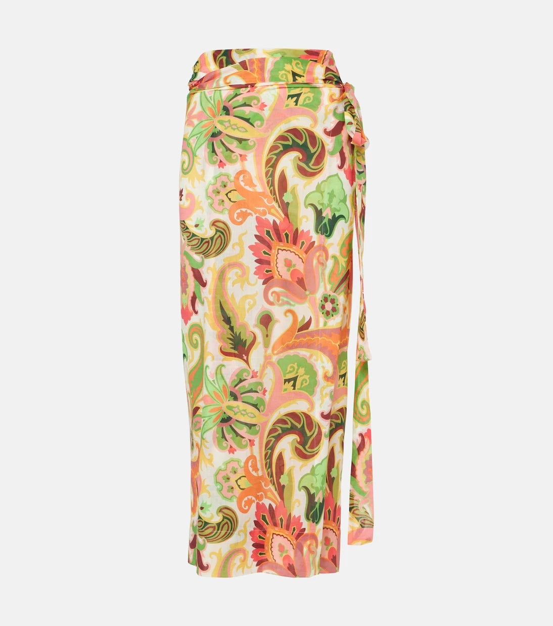 Etro - Floral cotton and silk beach cover-up
