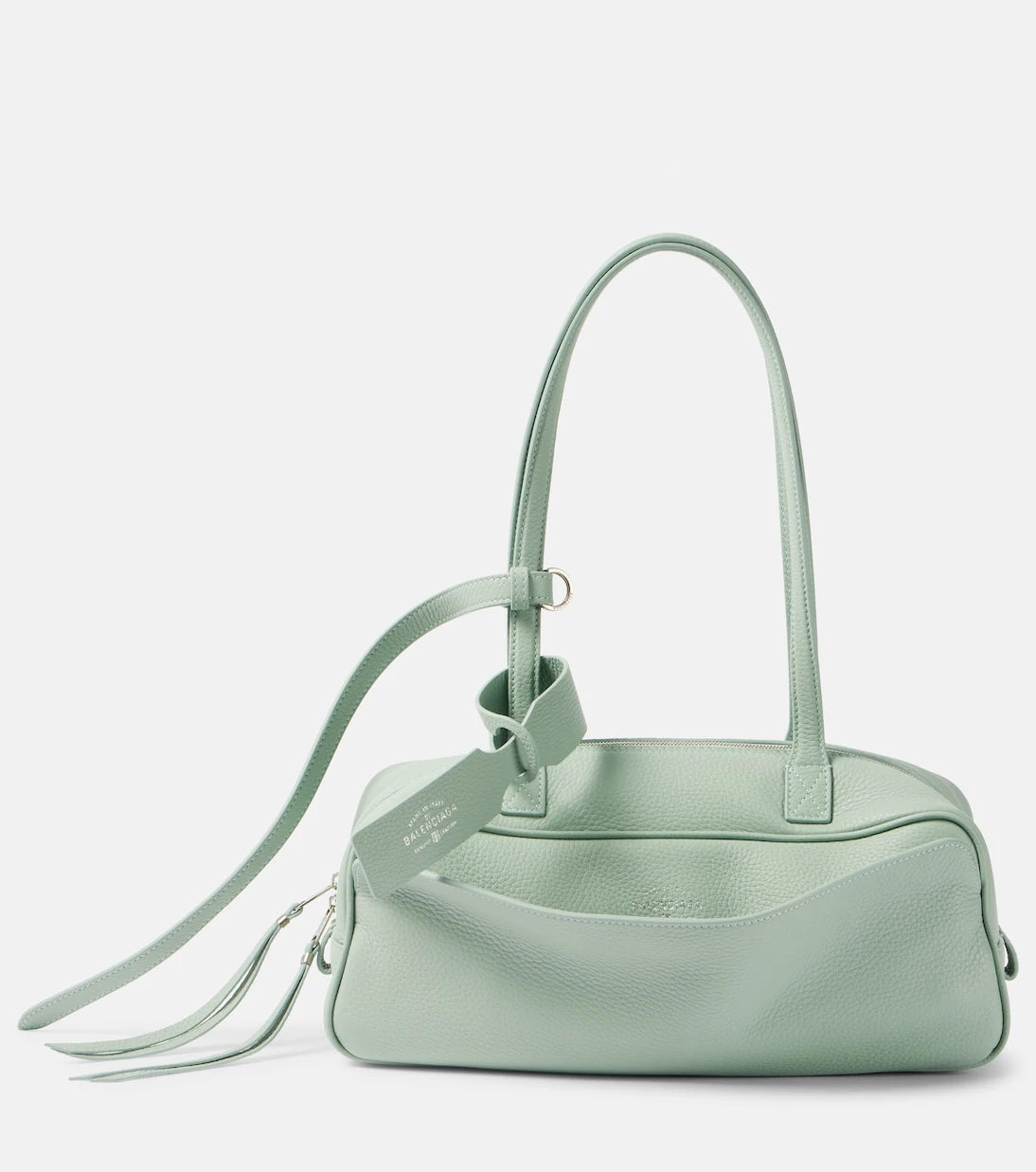 Balenciaga - حقيبة كتف Carrie Small من الجلد