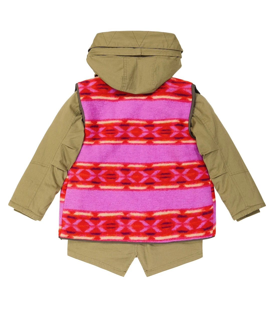 Scotch & Soda Kids - Layered printed cotton coat