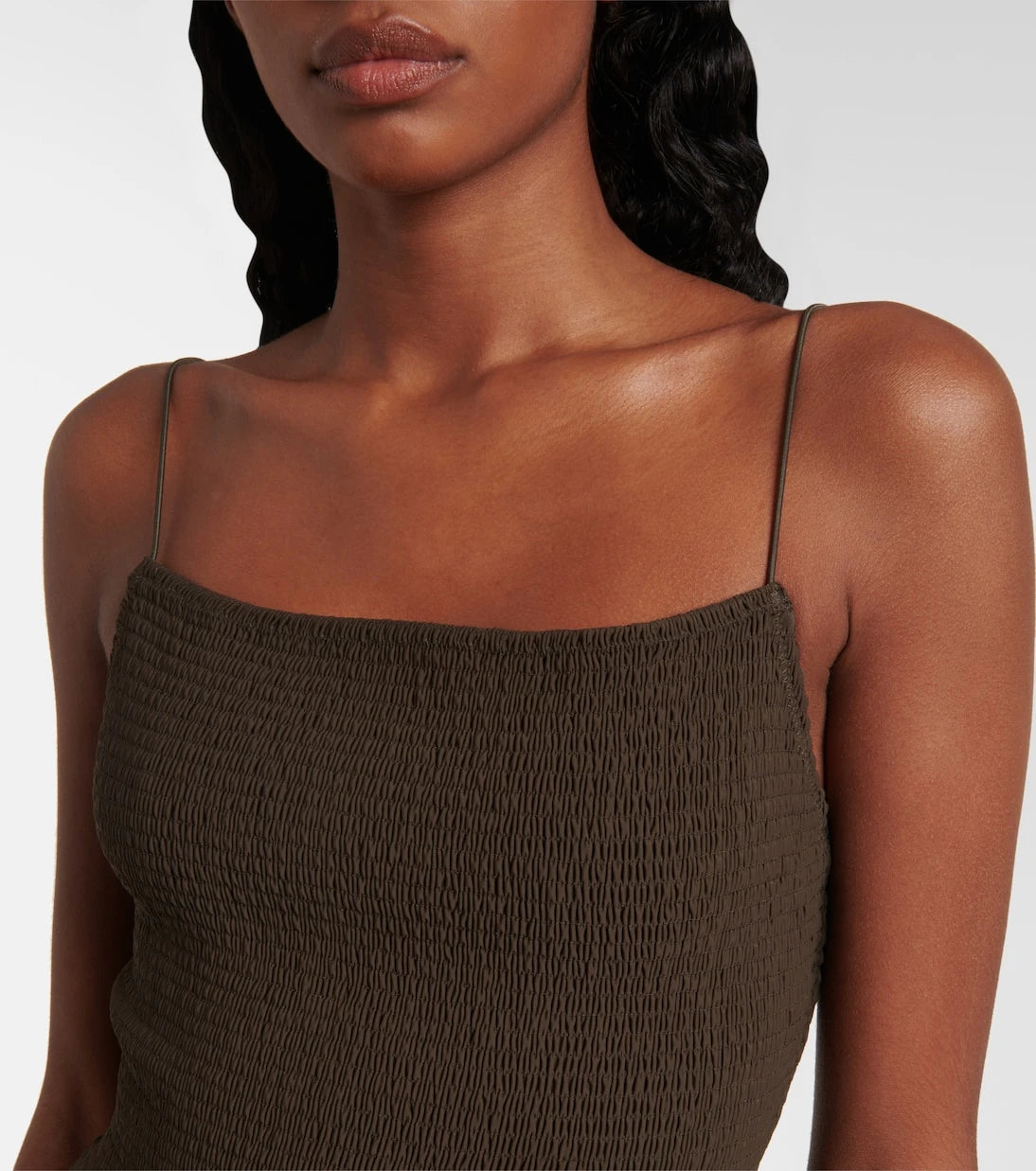 Toteme - Shirred jersey swimsuit