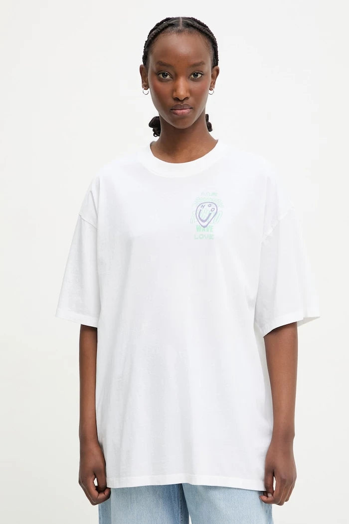 HUGO Blue тениска дамска от памук Oversized_Tee_B