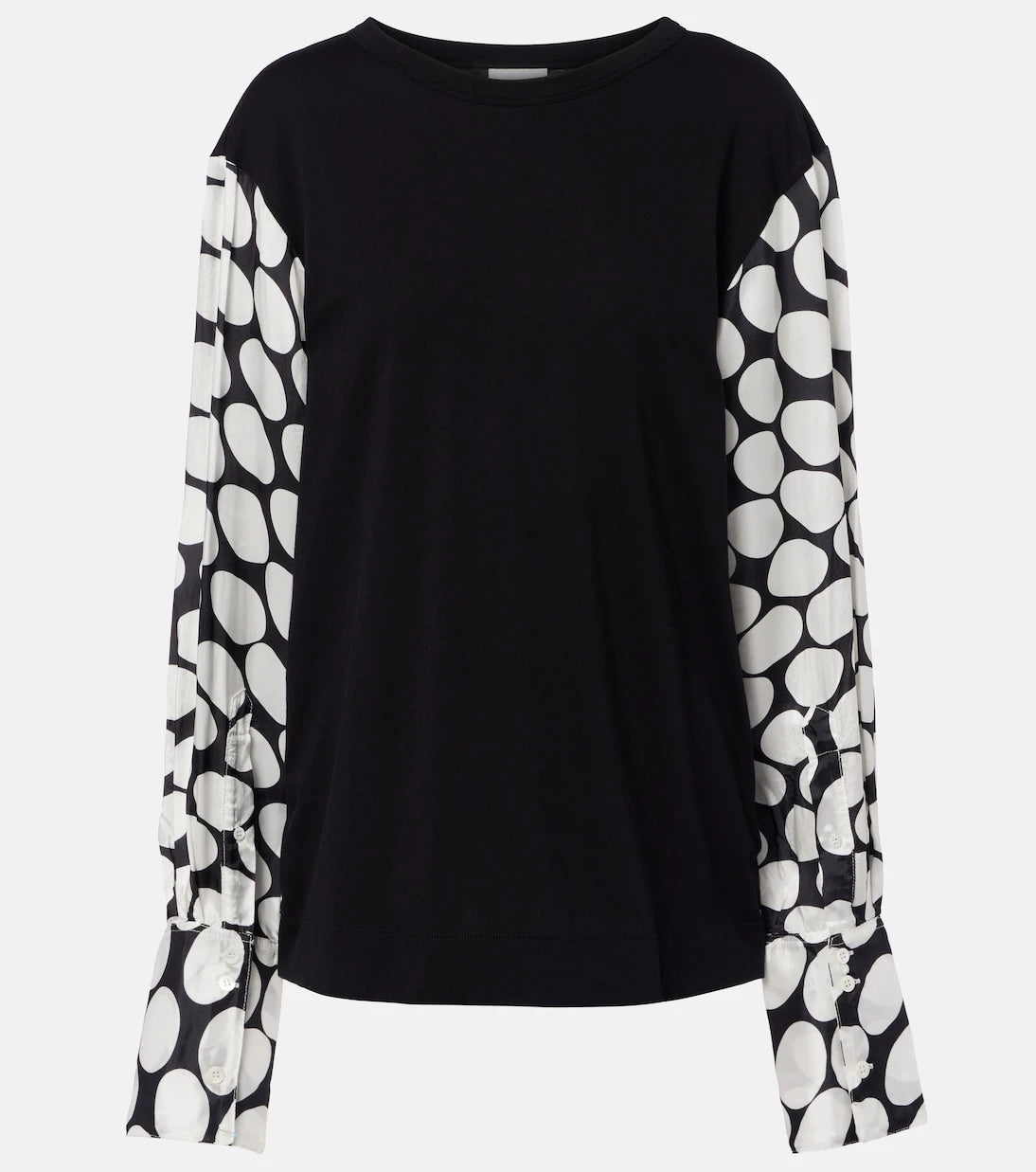 Dries Van Noten - Polka-dot cotton-blend top