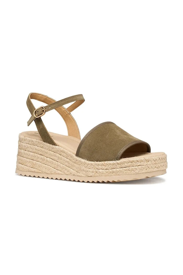 Geox Kadın Deri Sandalet Espadril D ALEMERIA