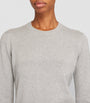 Grey Cashmere Crew-Neck Sweater