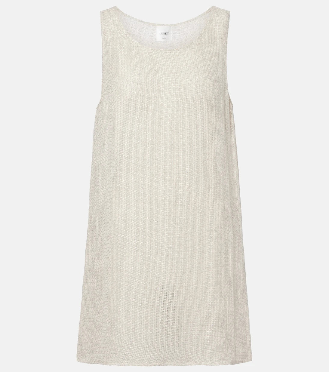 Leset - Stella sequined linen-blend minidress