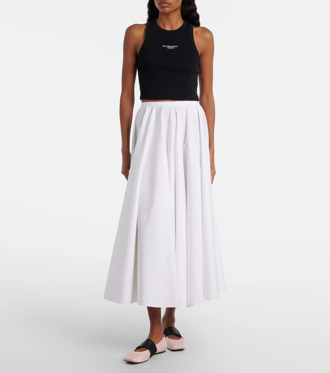 Givenchy - Sliced Square satin ballet flats
