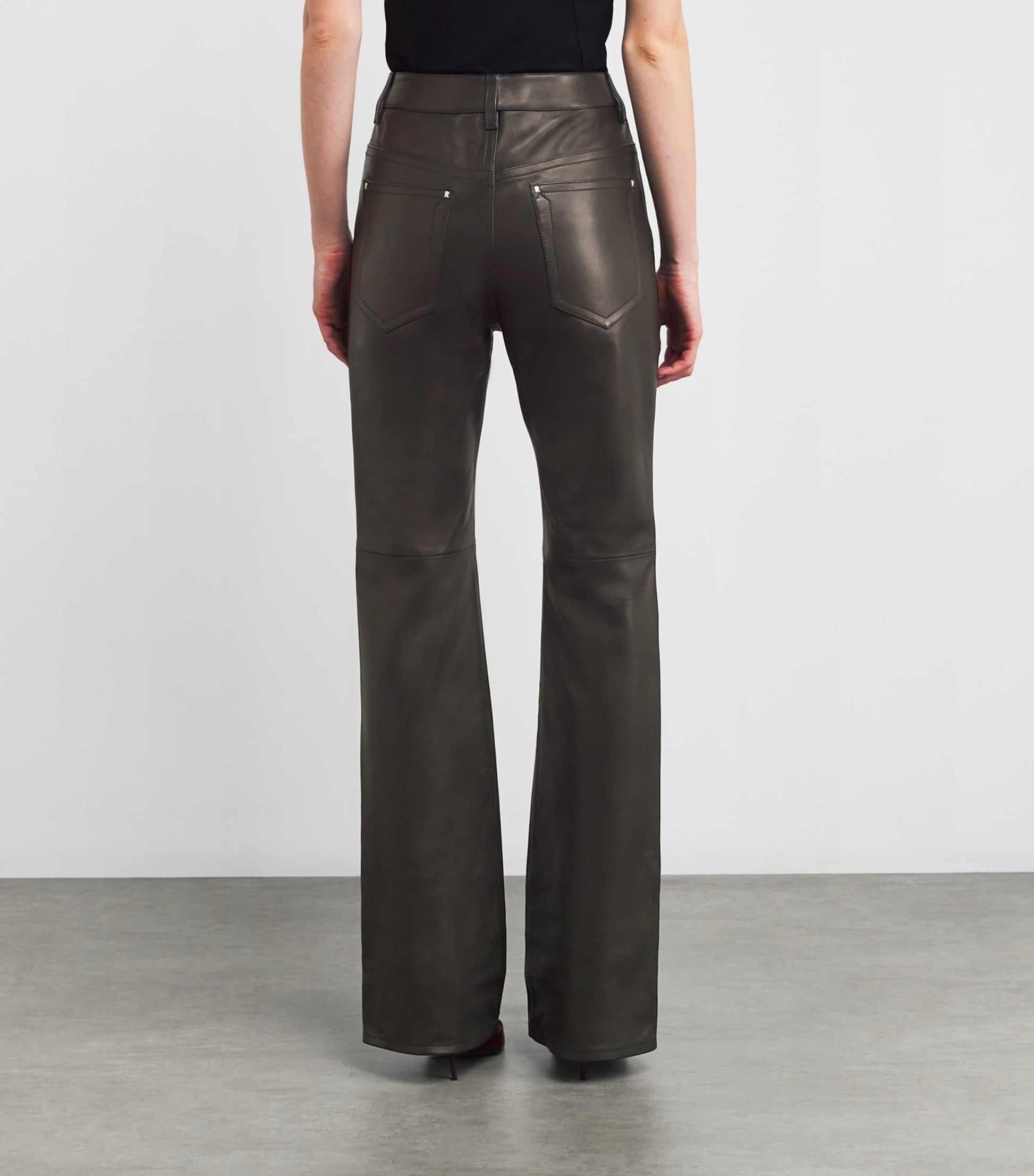 Paco Rabanne Black Leather Trousers