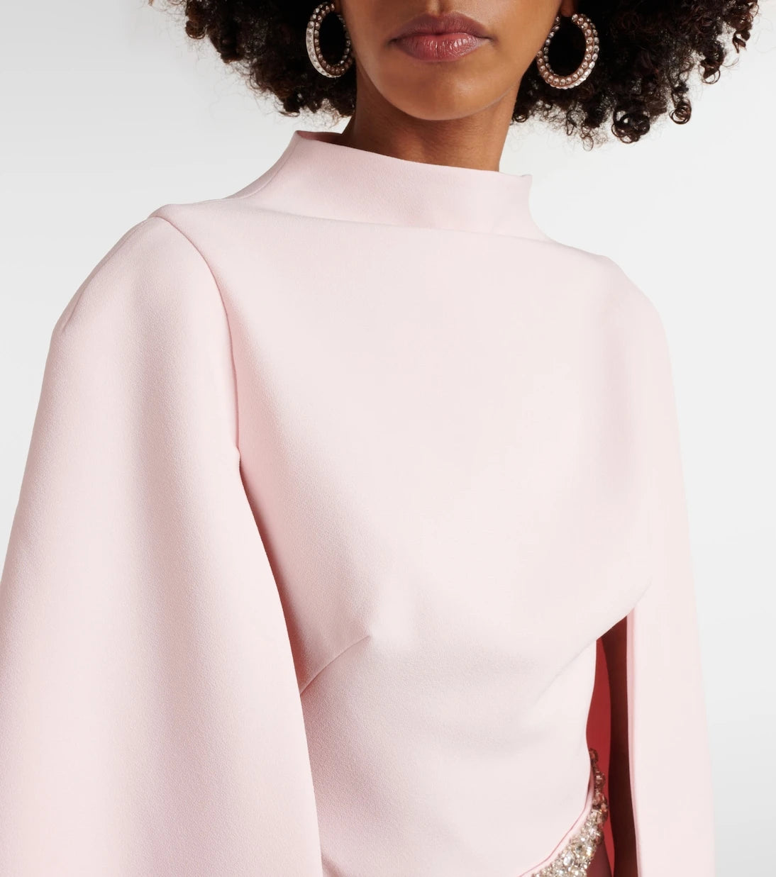 Safiyaa - Harper embellished caped gown
