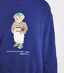 Blue Cotton-Blend Polo Bear Sweatshirt