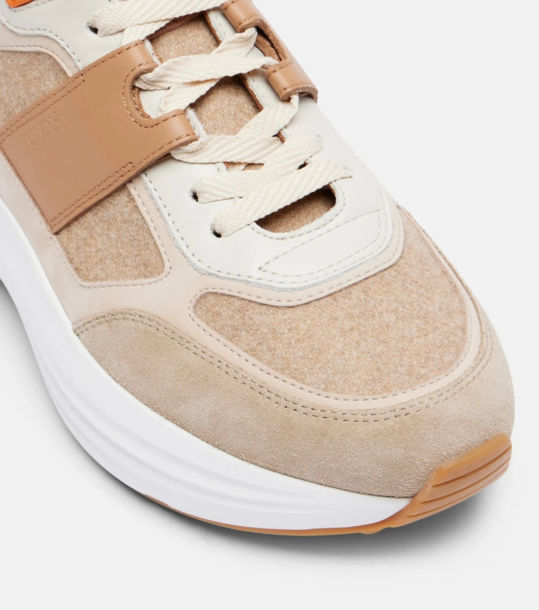 Tod's - Leather-trimmed sneakers