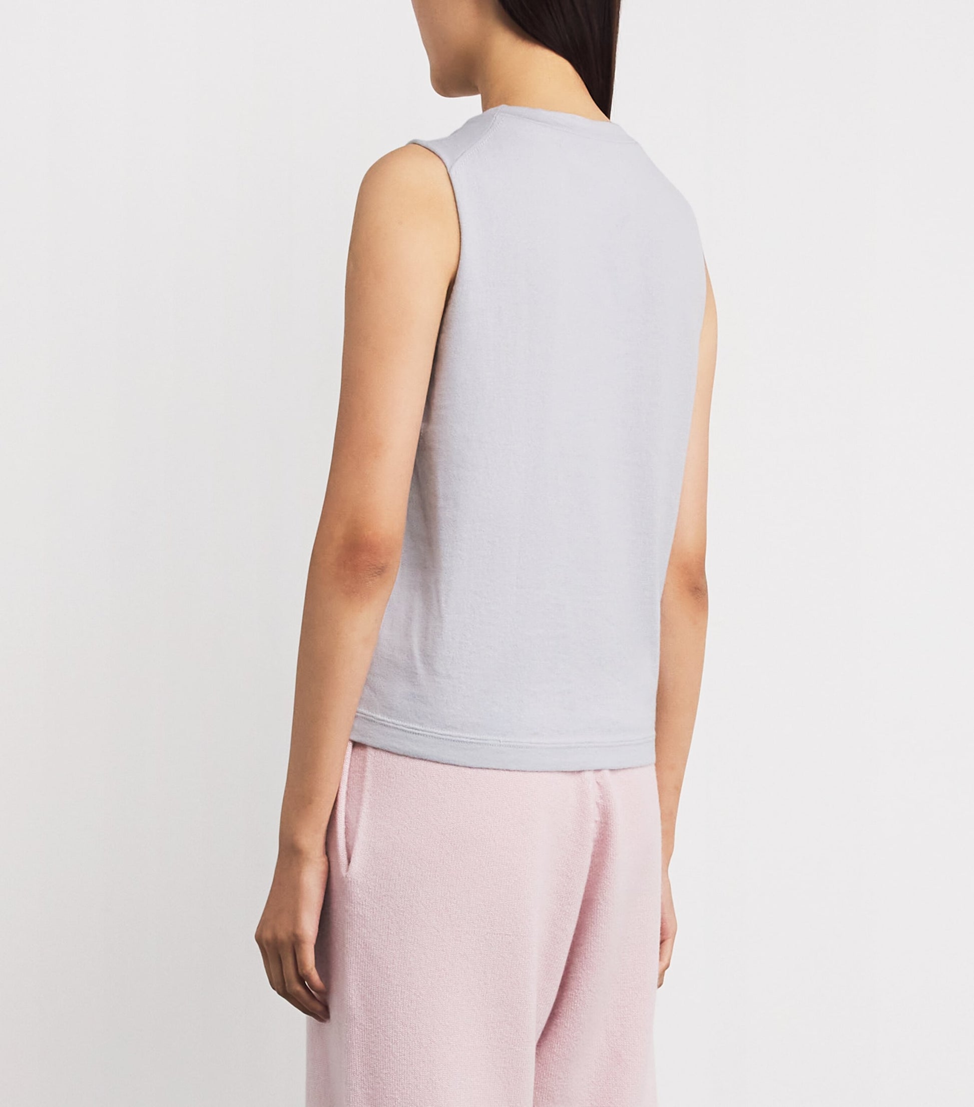 Extreme Cashmere Blue Cotton-Cashmere No.421 Player Tank Top