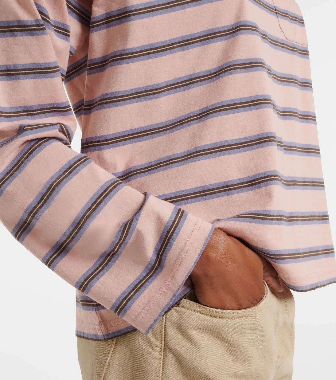 Prada - Striped cotton jersey top