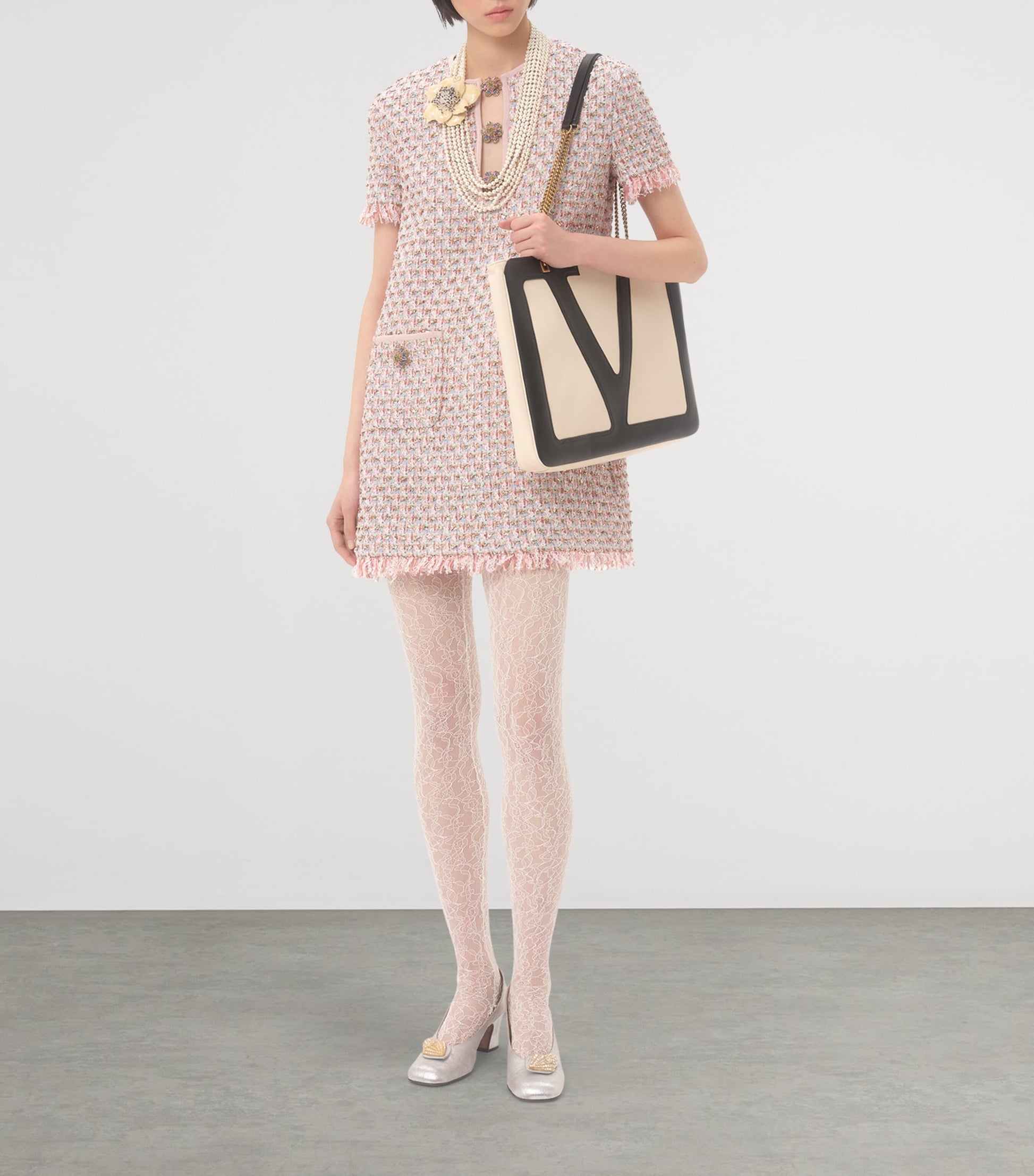 Valentino Multi Tweed Mini Dress
